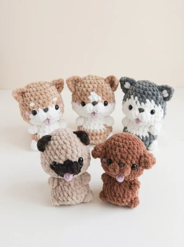 MINI DOGS CROCHET PATTERN – DIGITAL PDF