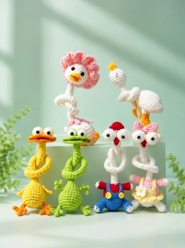 LONG-NECK ANIMAL CHARMS CROCHET PATTERN – PDF DOWNLOAD
