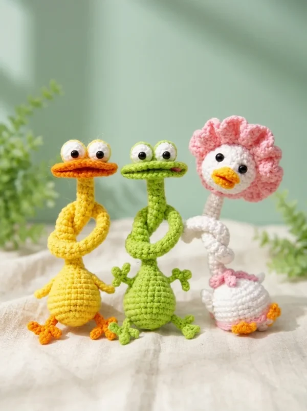 LONG-NECK ANIMAL CHARMS CROCHET PATTERN – PDF DOWNLOAD