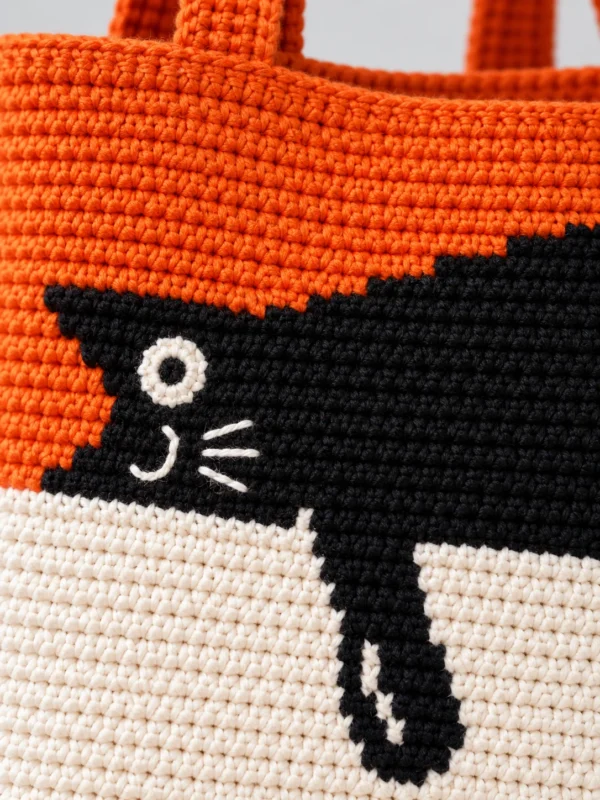 2 BLACK CAT BAG CROCHET PATTERN