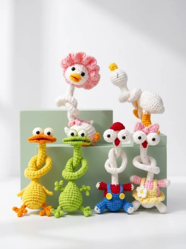 LONG-NECK ANIMAL CHARMS CROCHET PATTERN – PDF DOWNLOAD