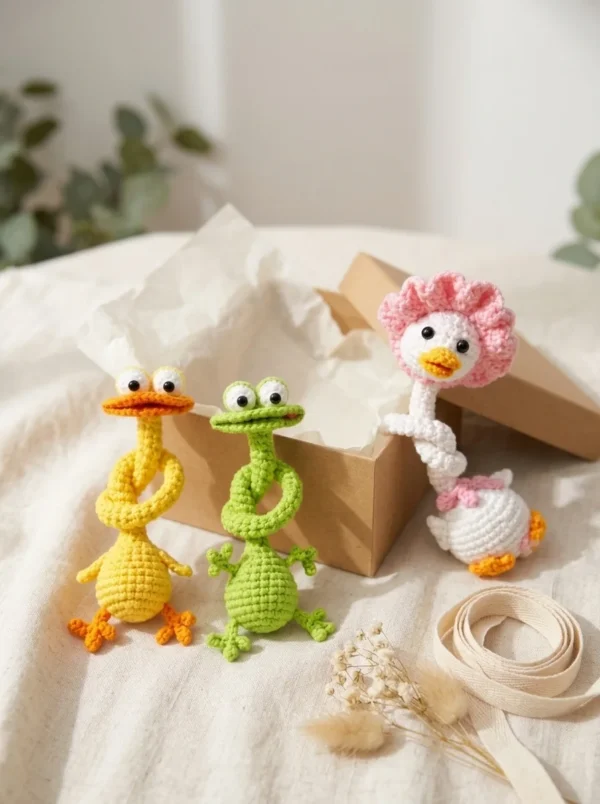 LONG-NECK ANIMAL CHARMS CROCHET PATTERN – PDF DOWNLOAD