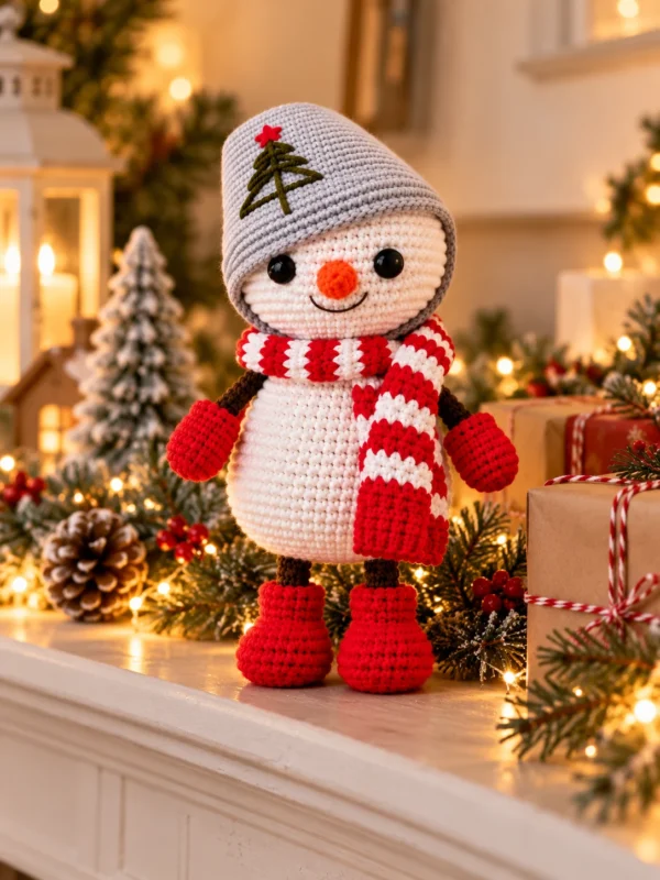 4 SNOWMAN AMIGURUMI CROCHET PATTERN
