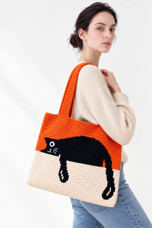5 BLACK CAT BAG CROCHET PATTERN