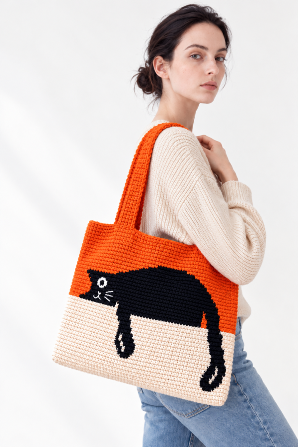5 BLACK CAT BAG CROCHET PATTERN