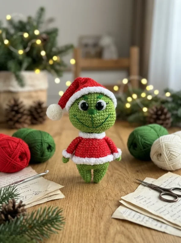6 GRINCH CROCHET PATTERN – CHRISTMAS AMIGURUMI PDF