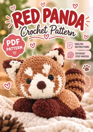 🦊 RED PANDA CROCHET PATTERN – DIGITAL PDF