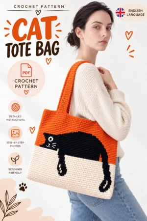 BLACK CAT BAG CROCHET PATTERN