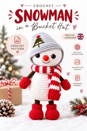 SNOWMAN AMIGURUMI CROCHET PATTERN