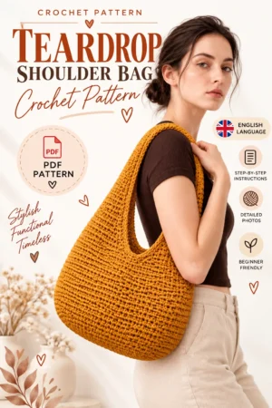 TEARDROP SHOULDER BAG CROCHET PATTERN PDF